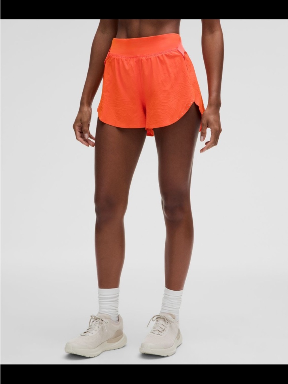 lululemon athletica Bright Orange Running Shorts
